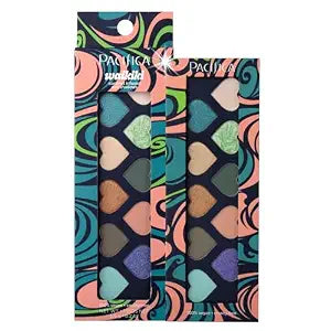 Pacifica Eyeshadow Palette ï¿½ï¿½ï¿½ Waikiki Mineral Eyeshadow, Blendable Shimmer & Matte Shades w/Velvet Matte, Shimmer & Metallic, Cocoa Butter Infused, Talc-Free, Vegan & Cruelty-Free, 0.24 oz 10 
