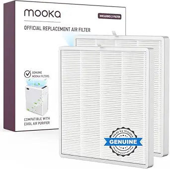 MOOKA FAMILY E-300L Air Purifiers Official H13 Replacement Filter Compatible with MOOKA E-300L Air Purifiers (2 Count)