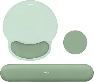 MOSISO Wrist Rest Support for Mouse Pad&Keyboard Set, Antique Green