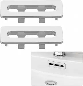 Gadpiparty Sink Overflow Plug 2.12 Inch Plastic Overflow Cover Cap for Bathroom Sink Drain Decorative Basin Ring Insert for Kitchen and Bath Fixtures