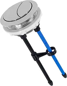 58mm/2.28 inch Toilet Tank Button Toilet Button Flush Button Replacement with Thread Diameter Dual Push Flushing Toilet Button, Lengthen to 7.87inch/20cm