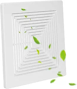1-Pack 11" x 11" Exhaust Bathroom Fan Cover with Springs Square Ceiling or Wall Mounted Vent Grille Fits Models 663 670 671 675 688 689 White Ventilation Cover Replacement Accessories