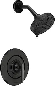Matte Black Shower Trim Kit Compatible with moen T2902EPBL Black Shower Trim Kit, Easy to Install, Featuring Single Function Shower Head and Shower Handle, Requires 2510 valve