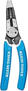 Klein Tools K12065CR Wire Stripper / Cutter / Crimper Tool, Made in USA, for Cutting, Stripping, Crimping, Twisting (8-18 AWG solid, 10-20 AWG stranded)