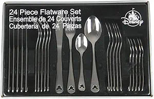 Disney Theme Park Exclusive Mickey Icon 24 Piece Flatware Set