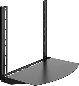TV Wall Mount Shelf - Provides Storage Space for Set-top Boxes, DVD Players, Game Consoles, and Other Small Accessories. Sturdy Construction Supports 22 lbs