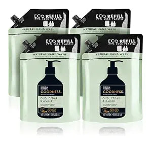 Baylis & Harding Goodness Natural Hand Wash Refill Pouch 33.8 Fl.oz, 4 pack