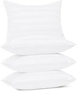 downluxe King Size Pillows Set of 4  Premium Down Alternative Bed Pillows for Back, Side & Stomach Sleepers, White