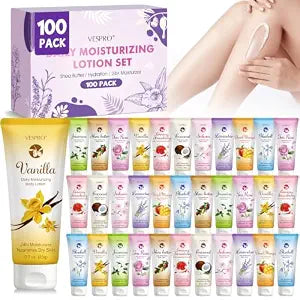 100 Pack Mini Body Lotion Gift Bulk for Dry Skin, Body Moisturizer Lotion