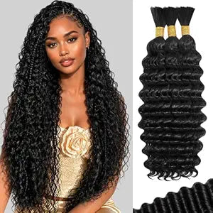 Boho Hair for Braiding, 20 Inch 110g Curly Human Boho Braiding Hair,