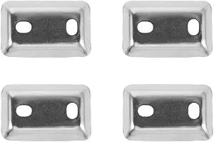 VOSAREA 4pcs Stainless Steel Bath Towel Rack Repair Accessories, Mounting Hardware Washers 1. 69x1. 06 Inch for Bathroom Towel Bar Brackets and Toilet Roll Holder Replacement