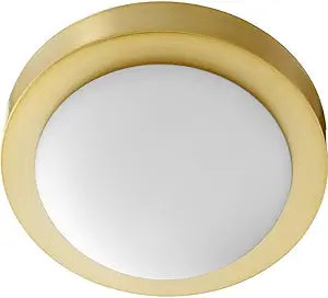Quorum 3505-9-80 Transitional One Light Ceiling Mount in Brass - Antique Finish,