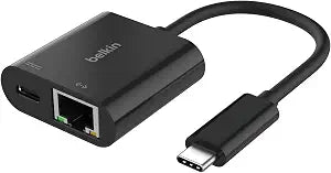 Belkin USB-C Ethernet + Charge Adapter 100W for iPhone 17, Samsung & More