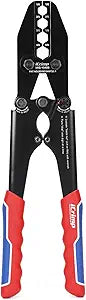 iCrimp Battery Cable Lug Terminal Crimping Tool, for 1/0, 2/0, 3/0, 4/0 Gauge, Battery Cable End, Heavy Duty Lug, Copper Wire Lug Crimper