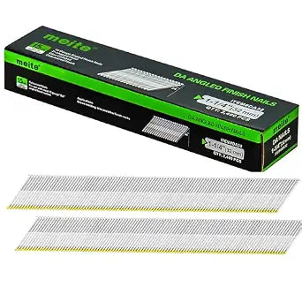 meite 15 Gauge Angled Finish Nails 1-1/4 Inch 34 Degree Galvanized 2,400PCS