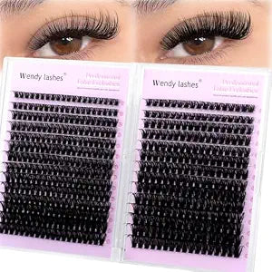 WENDY LASHES Lash Clusters 60D 80D, 518PCS, 10-18MM D-Curl