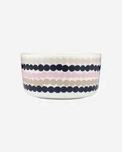 MARIMEKKO Oiva Rsymatto Bowls for Kitchen (Beige and Pink)  Iconic Stoneware to Refine Your Dcor  Elevate Your Dining Experience with This Stylish Cereal Bowl (17 Oz)