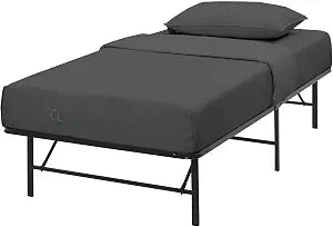 Cottington Lane Cot Size 30 x 75 Sheet Set, Hotel Quality 100% Cotton 4 Piece Bunk Bed Sheets, Perfect for Narrow Twin, Camp Bunk,Trifold Mattress, Guest Bed Replacement, Dark Grey Solid
