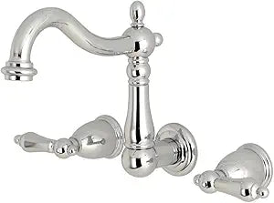 Kingston Brass KS1251AL Wall Mount Bathroom Faucet, Polished Chrome