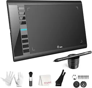 UGEE M708 Drawing Tablet, 10x6 inch Large Space for Digital Drawing