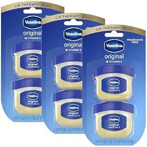 Vaseline Lip Therapy Original Lip Balm with Vitamin E, 6-Pack, 0.25 Oz Ea
