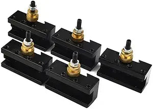 5 Pcs for MINI Lathe Tool Holder, Quick Change Post Quick Change Turning Lathe Tool Post Holders, Facing Milling Turning, 1/4" -1/2" Tool Holder