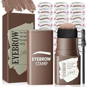 Eyebrow Stamp Kit Waterproof, Eyebrow Stencils for shaping, Medium Brown