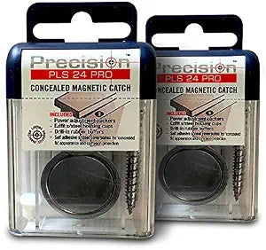 PLS 24 PRO Concealed Magnetic Catch for Light to Heavy Duty Doors with Thickness Greater Than 30 mm (1.18"), Pack of 2