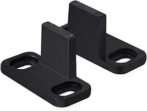 Homode Barn Door Floor Guide, Matte Black Metal Floor Mounted Bottom Guide Hardware Adjustable for Sliding Doors (2 Pack)