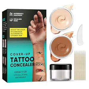 Tattoo Cover Up Makeup Waterproof, 2 Colors Body Concealer