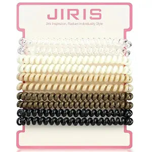 Spiral Hair Ties 10-Pack, No-Damage Coil Bands for Thick Thin Hair