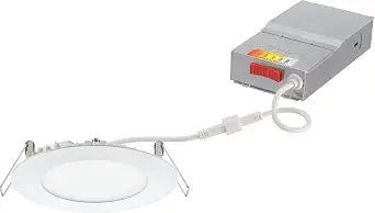 Juno 4" LED Recessed Light, 5-in-1 CCT, Ultra-Thin Flat Trim, White, 1-Pk