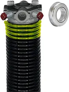 Garage Door Torsion Spring (207 x 1.75 x 23) | 1" ID Steel Bearing | Left Hand Wound Replacement (Right Side) (Cone Color: Black)