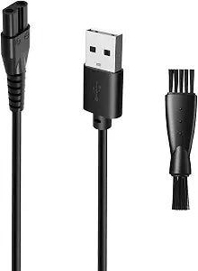 Charger Cord for OLOV Electric Trimmer YP-7032, Fit for OLOV Electric Groin Hair Trimmer, USB Charger Cord Compatible with OLOV Body Hair Trimmer for Bikini Women, with 1 Cleaning Brush