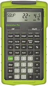 Calculated Industries 4225 ConcreteCalc Pro Advanced Feet-Inch-Fraction, Metric Construction-Math Calculator Tool for Concrete, Masonry, Paving Contractors and Estimators