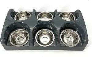 Puppy Feeding System 6 Litter Multiple Dog Bowl Feeder Puppy Feeder Station, Weaning Dish Puppy's Feeding
