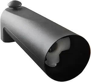 SENTO Slip On Black Universal Bathroom Tub Spout with Diverter, Durable Heavy Duty Metal Bathtub Faucet with Shower Diverter - 7 Inches 1/2" Copper Pipe, Matte Black