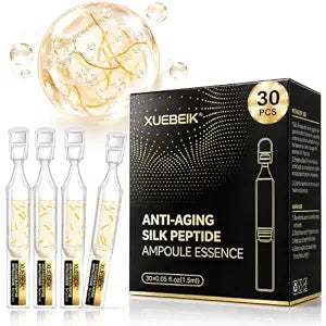 Deep Collagen Silk Peptide Ampoule, Korean Anti-Aging Serum,30 Vials