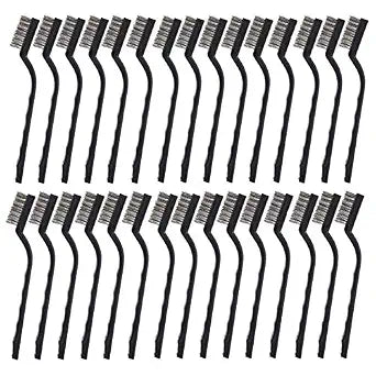 30PCS Mini Wire Brush, Stainless Steel Bristles, Masonry Brushes
