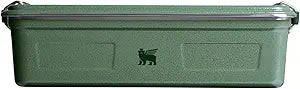 STANLEY Classic Legendary Useful Box 3.8 qt | Metal Snack and Lunch Box | Durable Stainless Steel Travel Food Storage Container | Hiking, Camping, School, or Work | BPA-Free | Hammertone Green