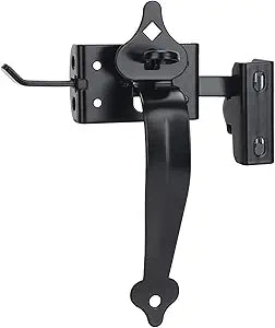 HILLMASTER Thumb Gate Latch for Wooden Fence,Self Locking Thumb Latches Fence Latch with 9in Gate Handle,Heavy Duty Door Latch Gate Hardware Kit for Outdoor Garden,Metal Gate,Vinyl Fence,Black Finish
