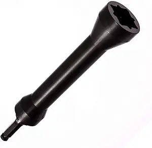 Nut Runner Impact Socket with Adapter - Rauckman Utility Products - Linesman Tools Made in the United States - BW-NR100 For Use onDistribution Poleline Hardware