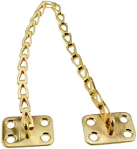 Furniture Chain Hardware 30.48 cm Solid Polished Brass Beam Chain Door Window Safety Lock Fall Protection Chain Used to Restrict Windows Box Lids Cabinets Door Openings Range Gold