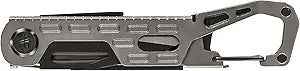 Gerber Gear Stake Out 11-in-1 Multi-tool - 2.2" Plain Edge Blade, Tent Stake Puller, Carabiner Carry - EDC Gear and Equipment - Graphite