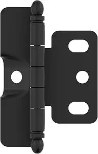 Amerock 3/4" Full Wrap Matte Black Decorative Cabinet Hinge