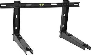 ICOOL Mini Split Wall Mounting Bracket for 9000-36000 BTU Universal Ductless Air Conditioners, Heat Pumps, Compressors & HVAC Systems, Outdoor Heavy Duty Foldable Wall Mount Condenser Bracket, Black