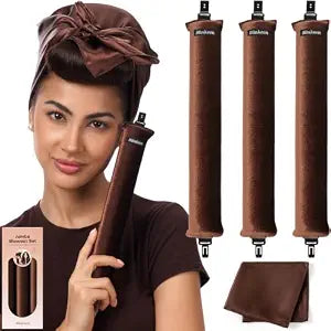 Jumbo Heatless Hair Curler,Flexi Rods with Scarf for Blowout Curls