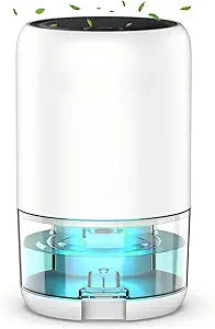 Dehumidifier for Basement, Quiet with Auto Shut Off, Ideal for Livingroom, Bedroom, Garage, Rv, Snow White