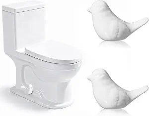 2PCS Ceramic Bird Toilet Bolt Covers, Decorative Toilet Screw Cover Caps
