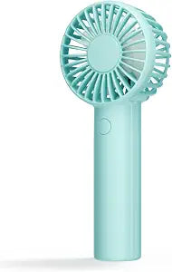 Edvision Mini Handheld Fan, Powerful 3 Speed Portable Personal Fan, Cute and Pocket Design, USB Rechargeable for Makeup/Lash/Travel/Outdoors, Summer Gift for Stylish Girls Women Kids-Blue
